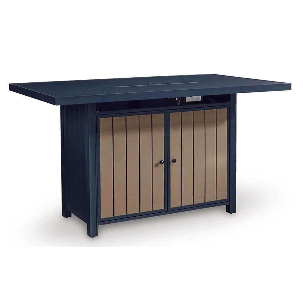 Ashley Furniture - Mabry Shores Outdoor Bar Table with Fire Pit - Image 2