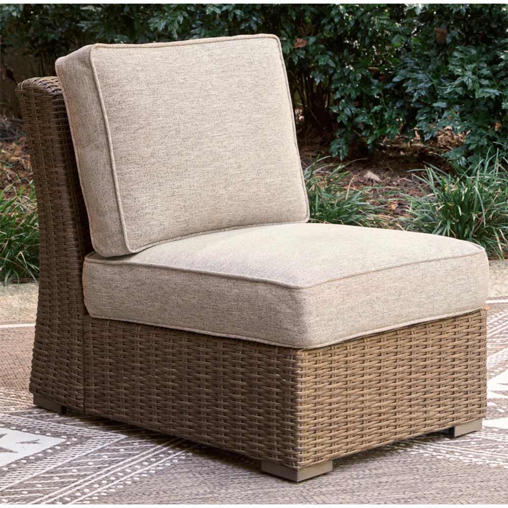 Ashley Furniture - Revare Beach Outdoor Armless Chair with Cushion