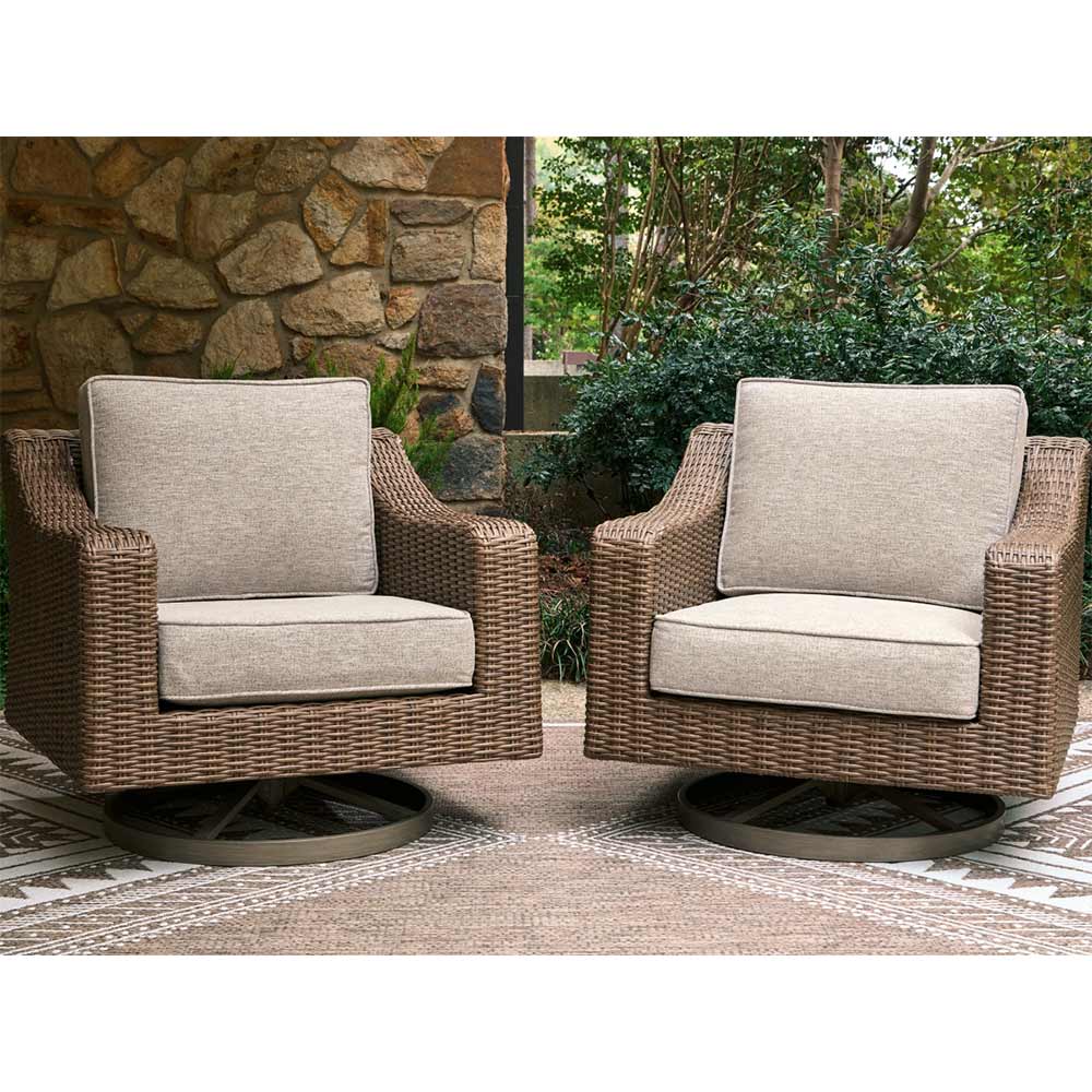 Ashley Furniture - Revare Beach Outdoor Swivel Lounge Chair - Image 5