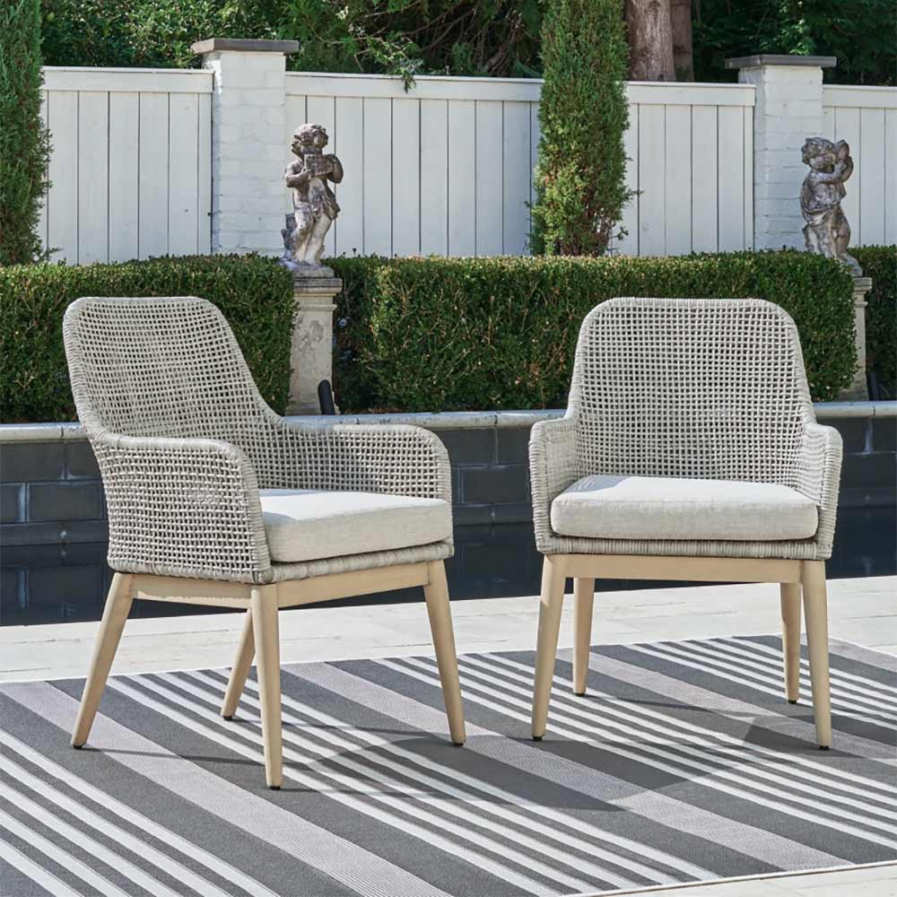 Ashley Furniture - Seton Creek Outdoor Dining Arm Chair (Set of 2)