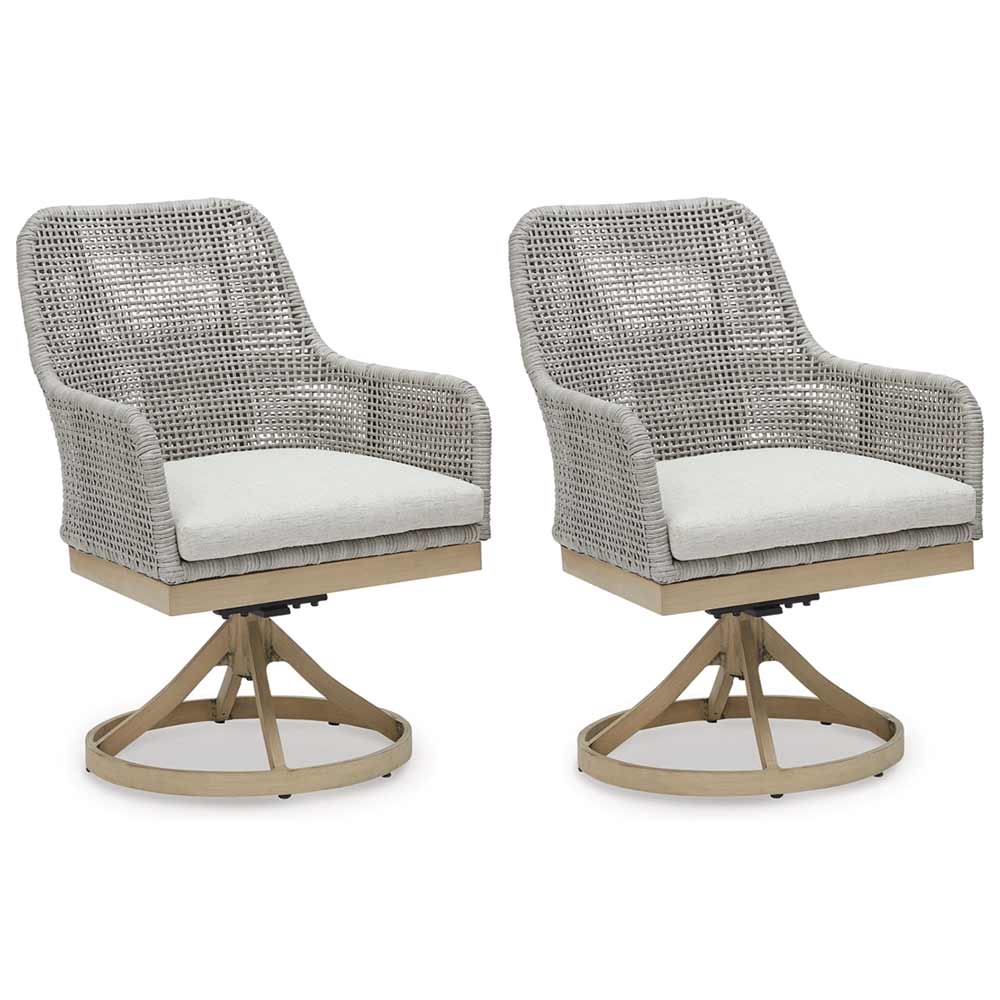 Ashley Furniture - Seton Creek Outdoor Swivel Dining Chair (Set of 2) - Image 2