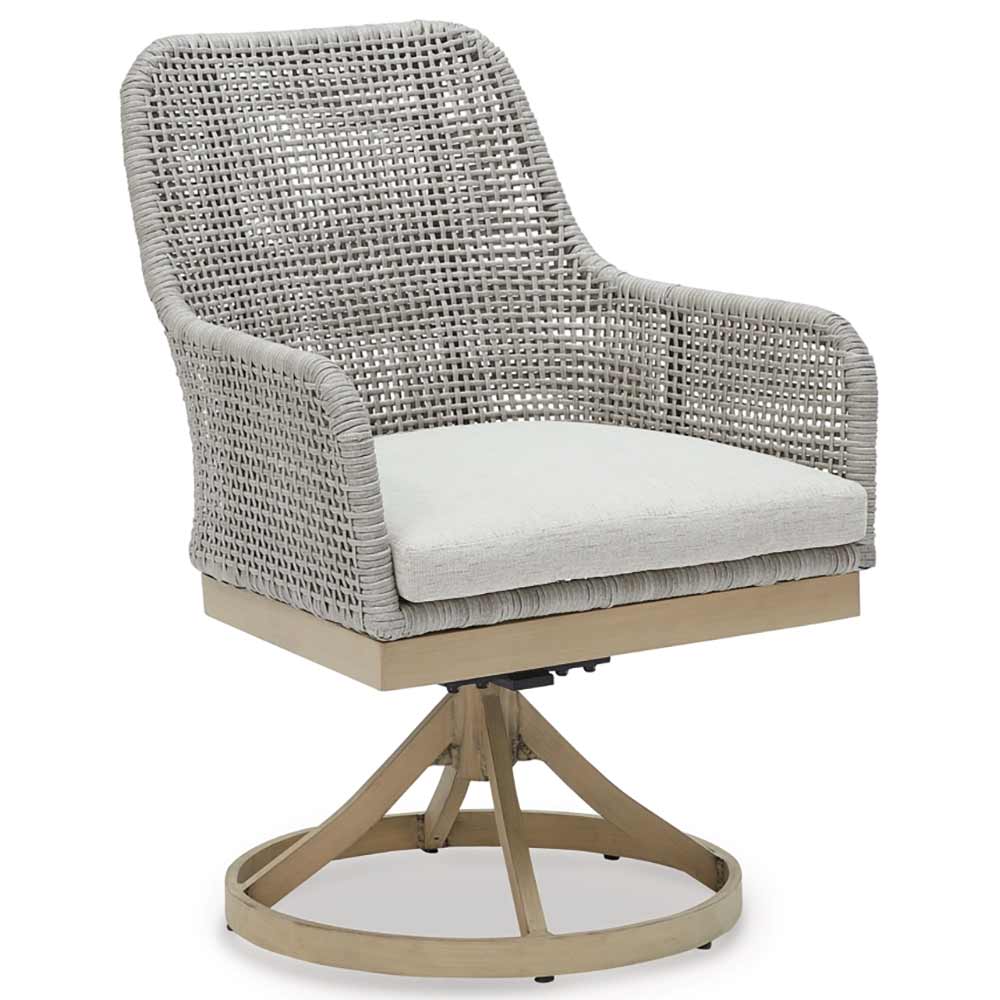 Ashley Furniture - Seton Creek Outdoor Swivel Dining Chair (Set of 2) - Image 3