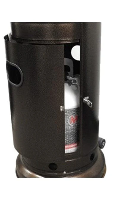 AZ Patio Heaters - 87" Tall Outdoor Patio Heater with Table - Hammered Bronze - HLDS01-CGT - Image 3