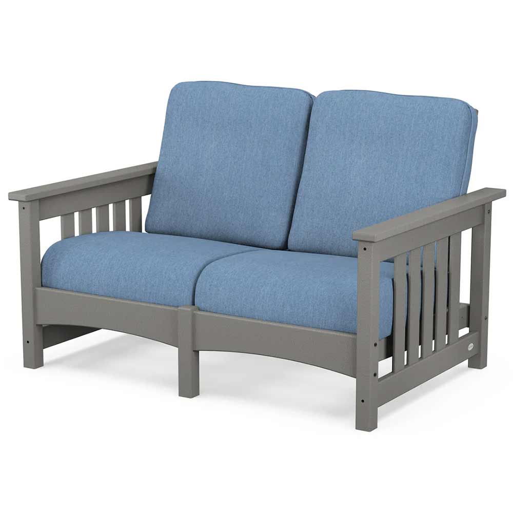 POLYWOOD® - Club Mission Loveseat - PWCMC47GY - Image 12