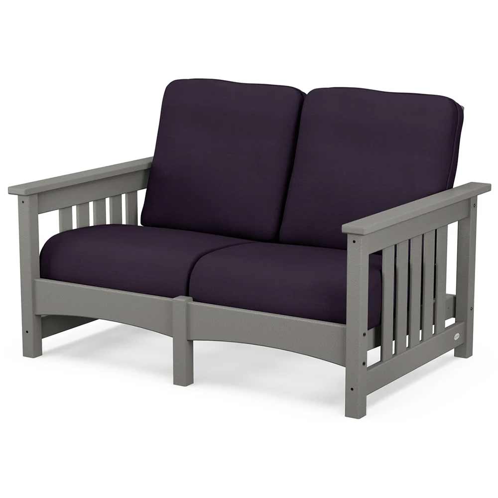 POLYWOOD® - Club Mission Loveseat - PWCMC47GY - Image 14