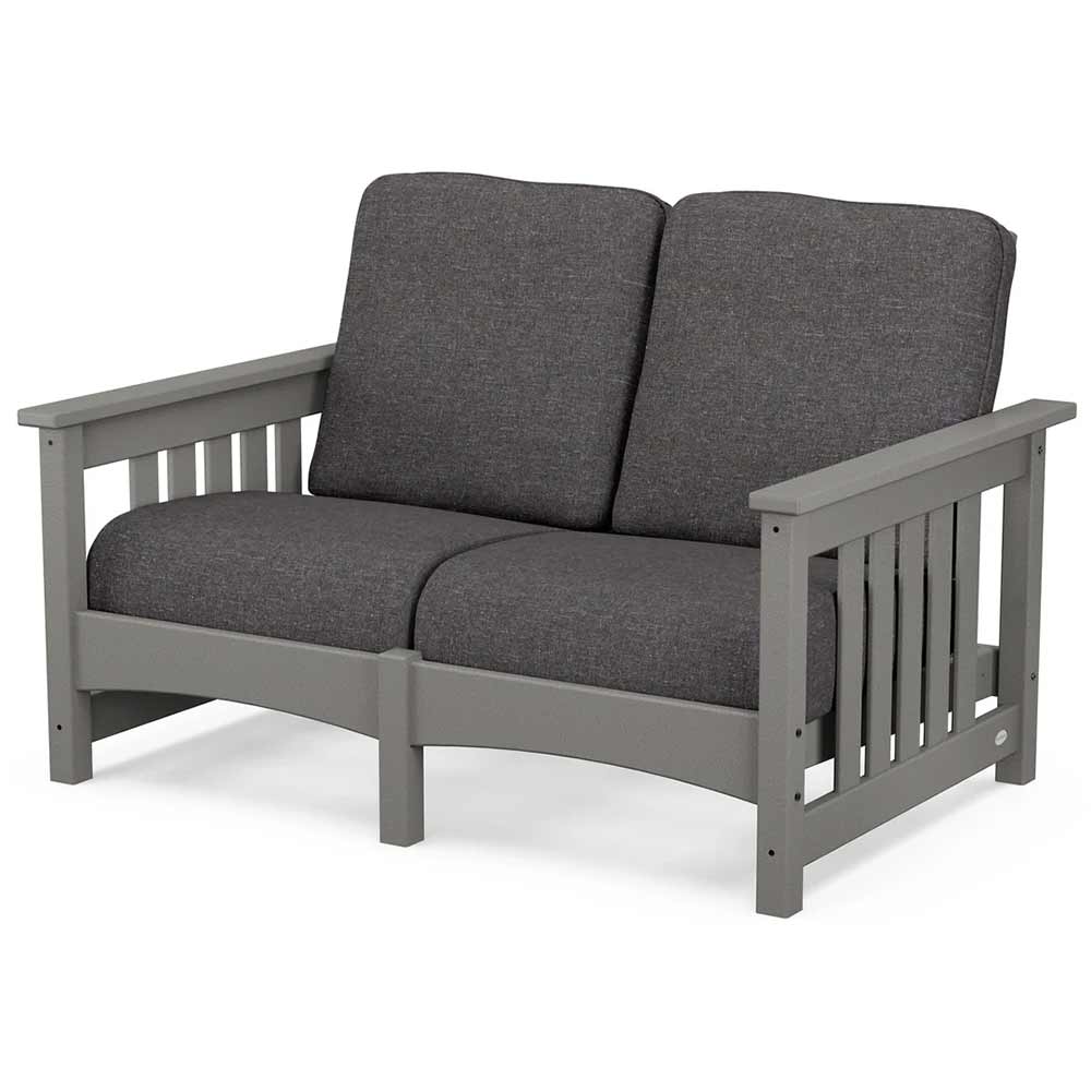 POLYWOOD® - Club Mission Loveseat - PWCMC47GY - Image 6
