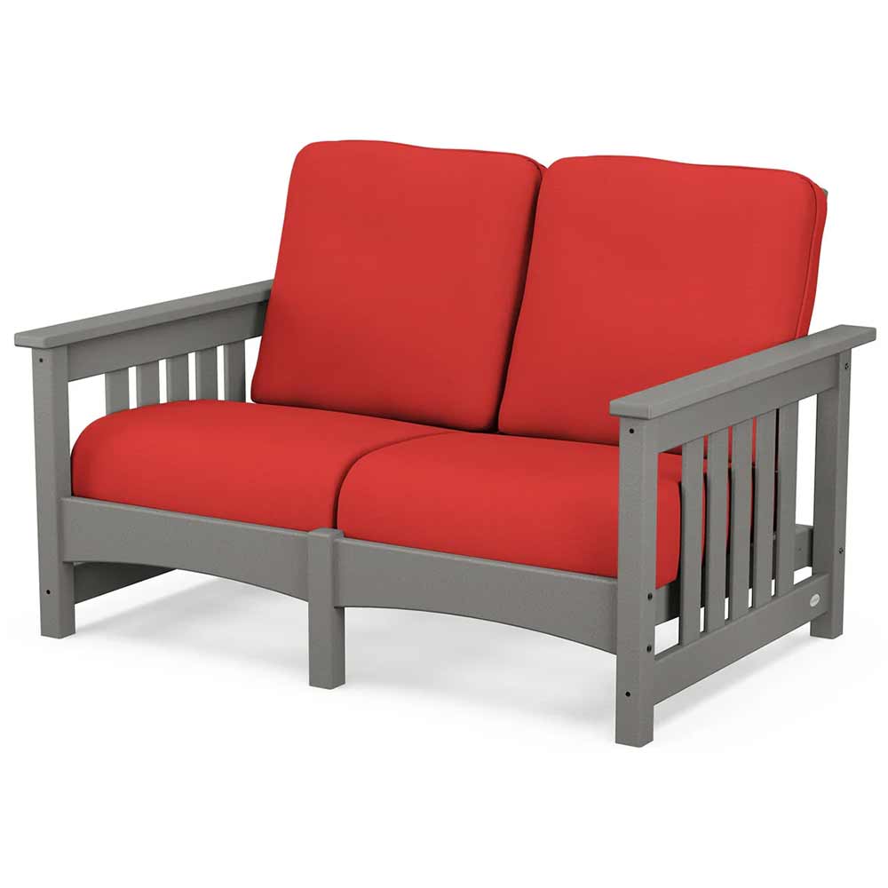 POLYWOOD® - Club Mission Loveseat - PWCMC47GY - Image 8