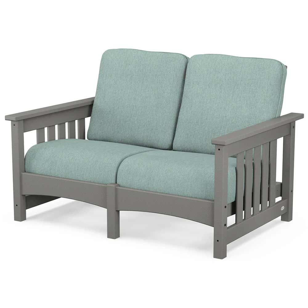 POLYWOOD® - Club Mission Loveseat - PWCMC47GY - Image 9