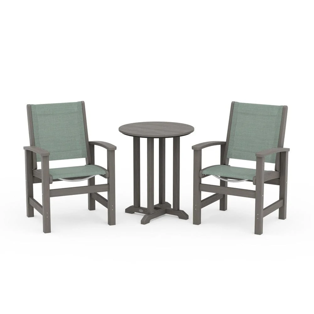 POLYWOOD® - Coastal 3-Piece Round Bistro Dining Set - PWS1294 - Image 107