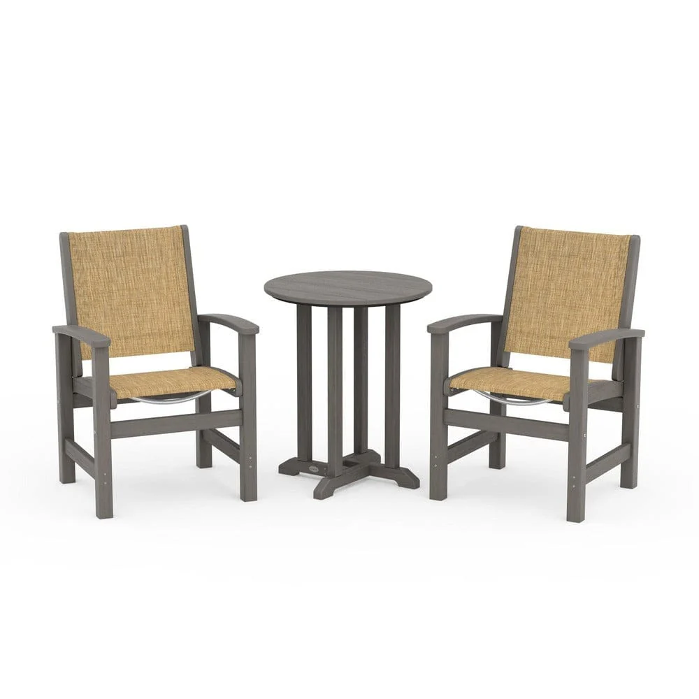 POLYWOOD® - Coastal 3-Piece Round Bistro Dining Set - PWS1294 - Image 97