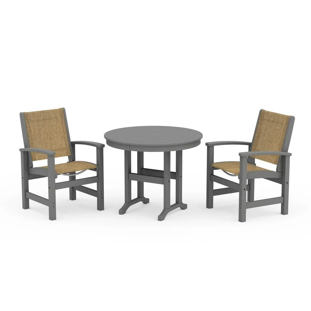 POLYWOOD® - Coastal 3-Piece Round Dining Set - PWS1327 - Image 38
