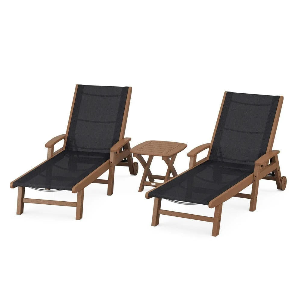 POLYWOOD® Coastal 3-Piece Wheeled Chaise Set - PWS423-1 - Image 14