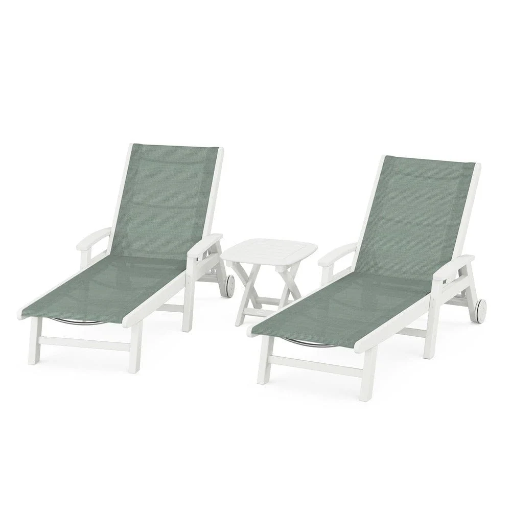 POLYWOOD® Coastal 3-Piece Wheeled Chaise Set - PWS423-1 - Image 15