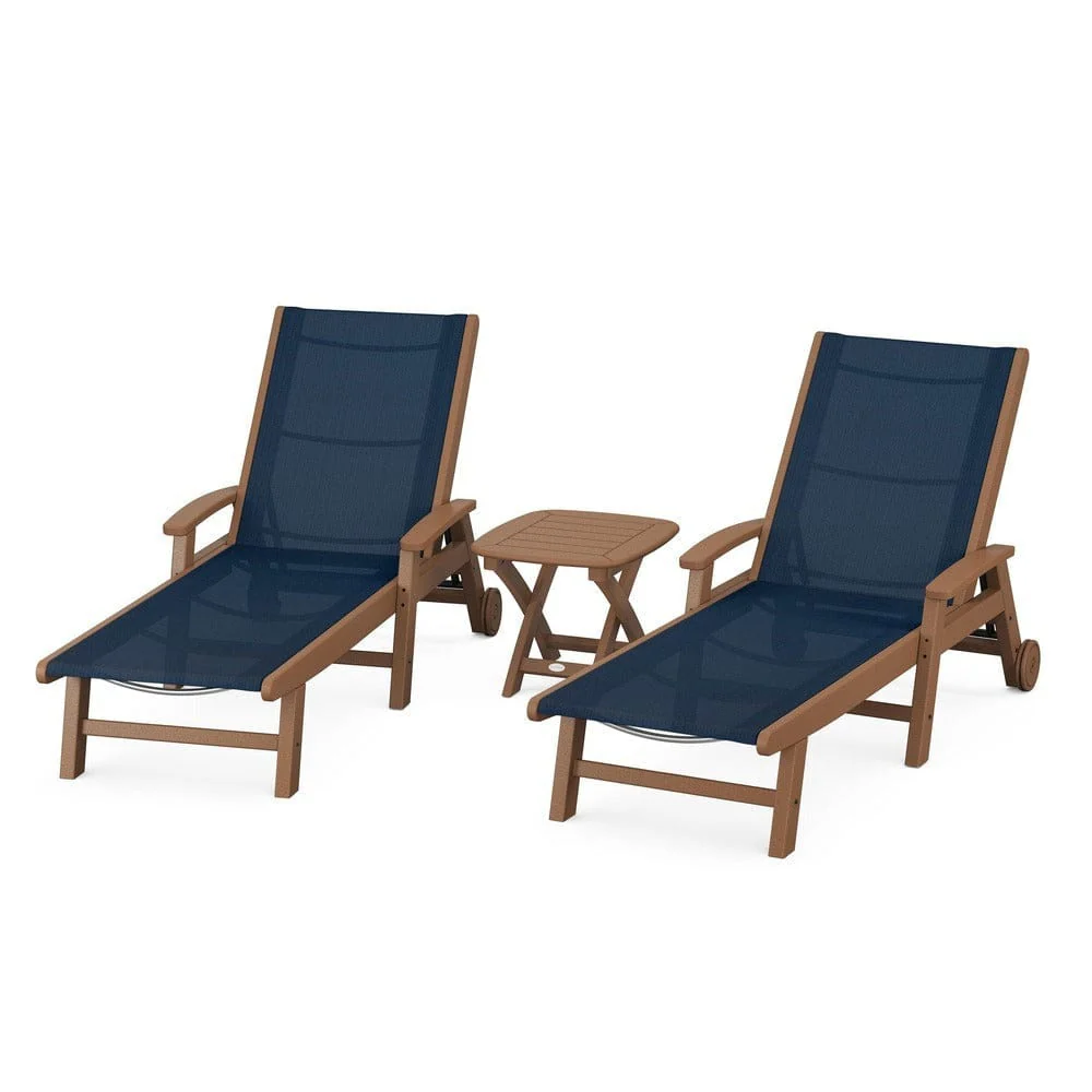 POLYWOOD® Coastal 3-Piece Wheeled Chaise Set - PWS423-1 - Image 31