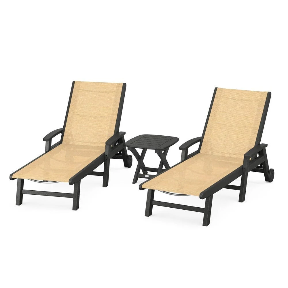 POLYWOOD® Coastal 3-Piece Wheeled Chaise Set - PWS423-1 - Image 5