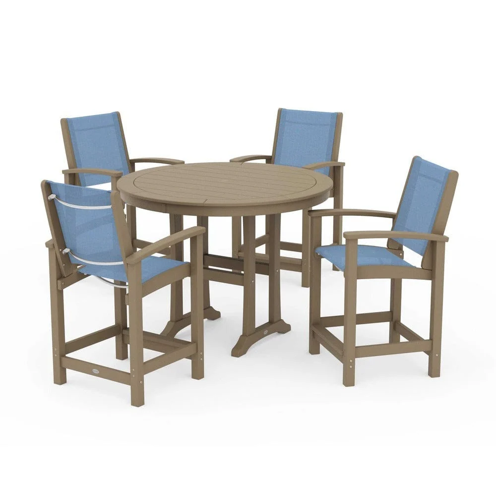 POLYWOOD® - Coastal 5-Piece Counter Set - PWS319 - Image 137