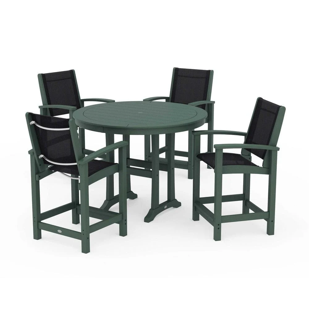 POLYWOOD® - Coastal 5-Piece Counter Set - PWS319 - Image 14
