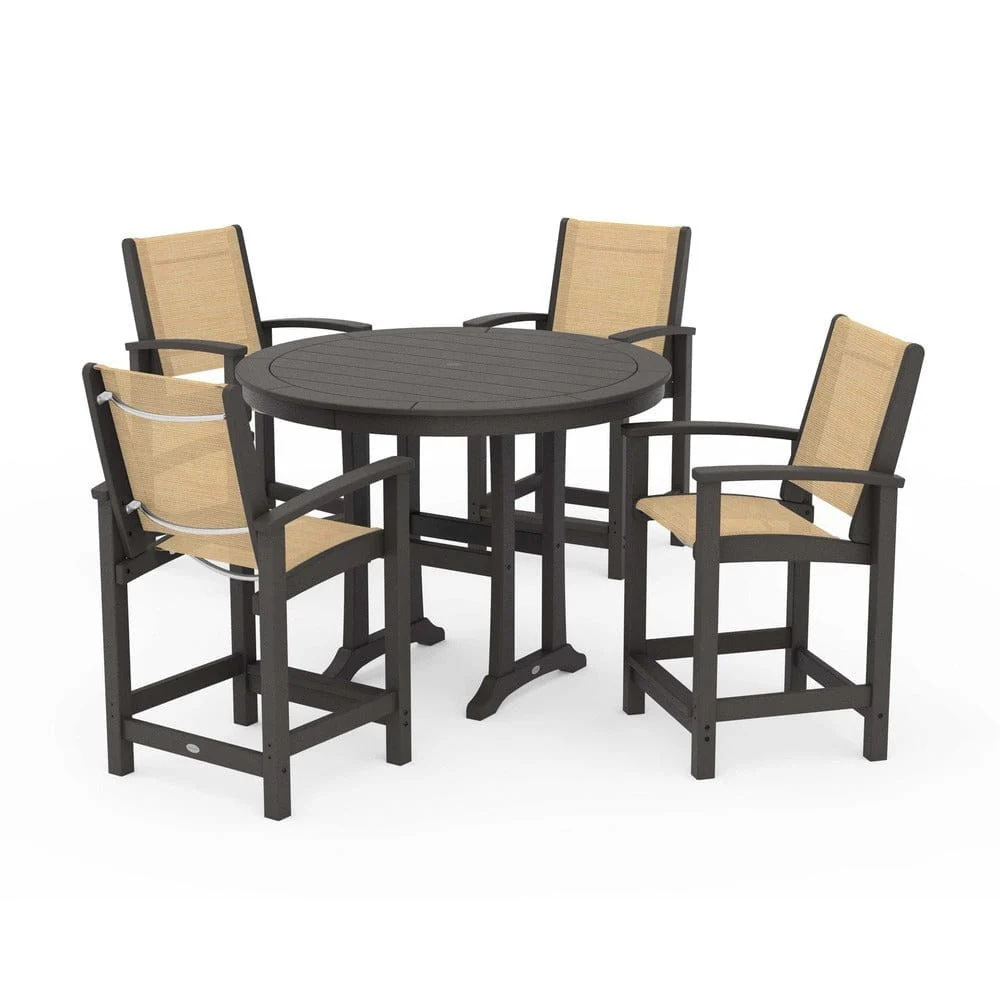 POLYWOOD® - Coastal 5-Piece Counter Set - PWS319 - Image 28