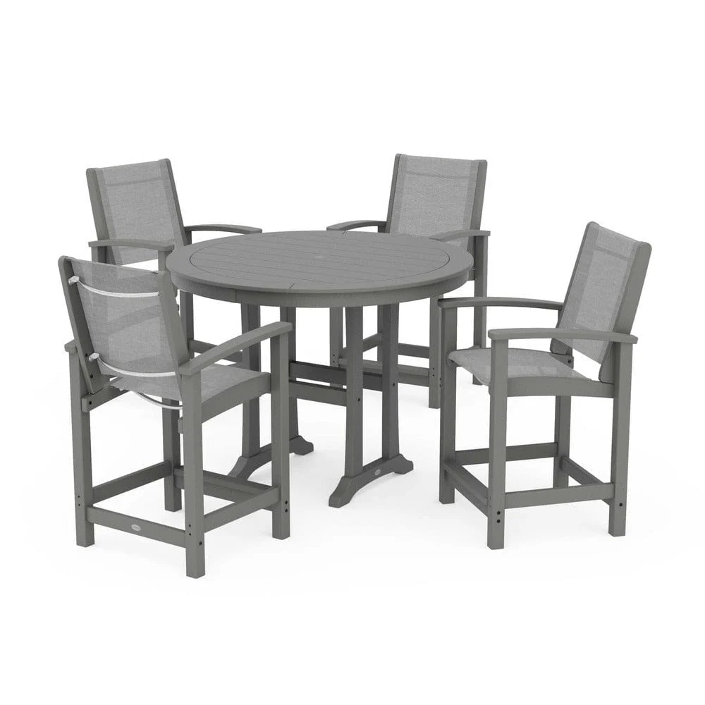 POLYWOOD® - Coastal 5-Piece Counter Set - PWS319 - Image 40
