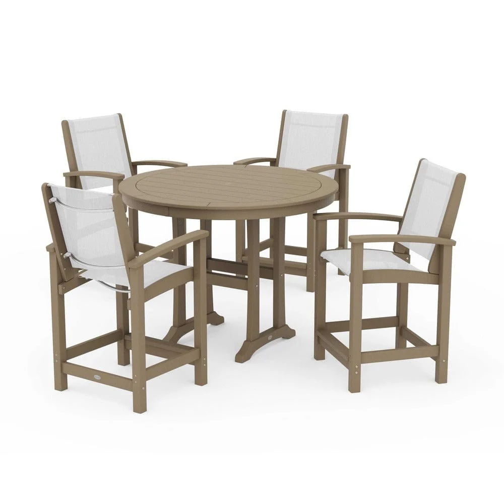 POLYWOOD® - Coastal 5-Piece Counter Set - PWS319 - Image 42