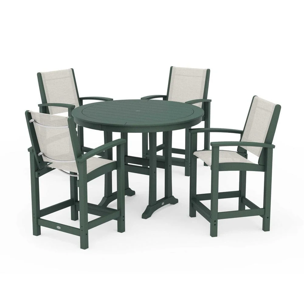 POLYWOOD® - Coastal 5-Piece Counter Set - PWS319 - Image 43
