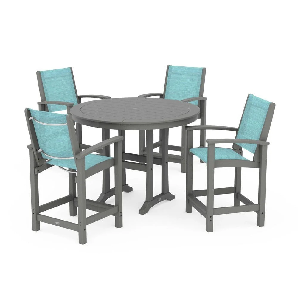 POLYWOOD® - Coastal 5-Piece Counter Set - PWS319 - Image 44