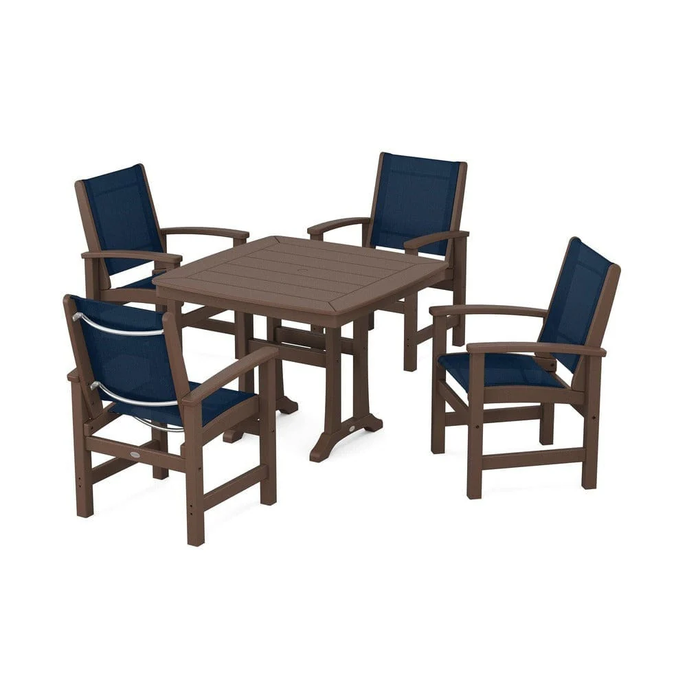 POLYWOOD® - Coastal 5-Piece Dining Set with Trestle Legs - PWS966 - Image 111