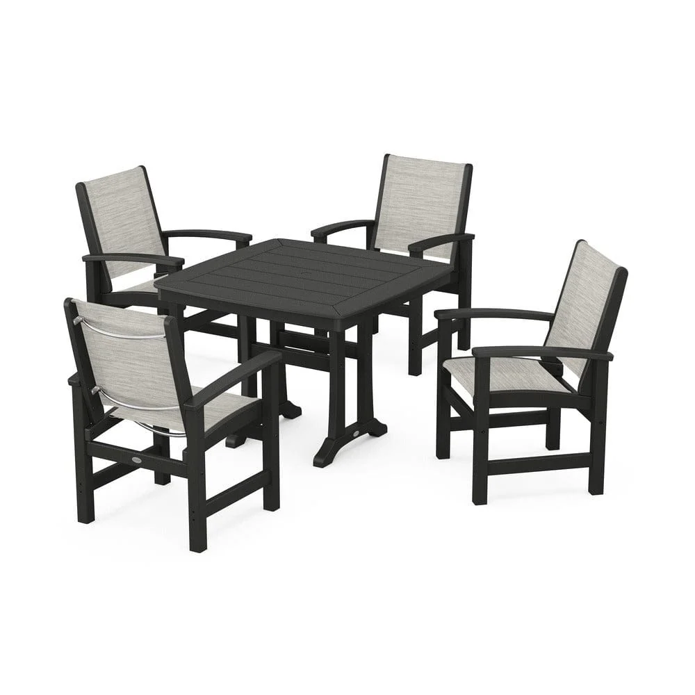 POLYWOOD® - Coastal 5-Piece Dining Set with Trestle Legs - PWS966 - Image 26