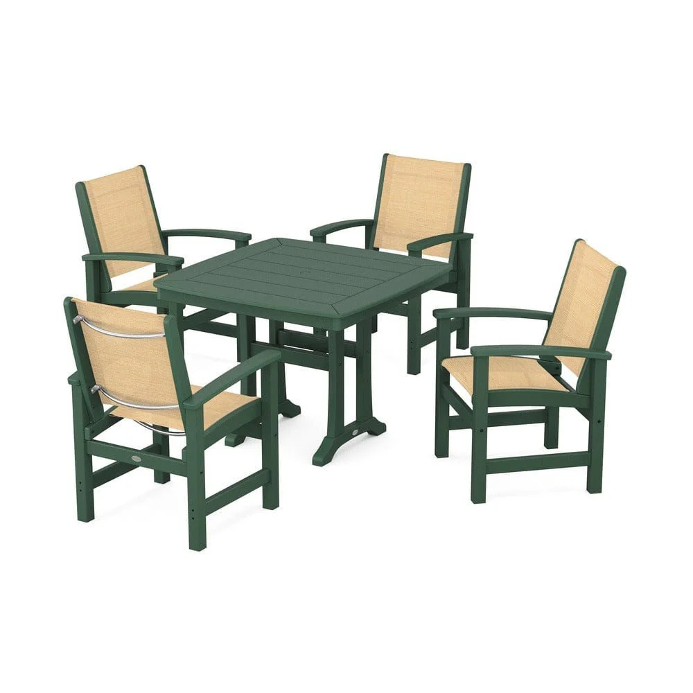 POLYWOOD® - Coastal 5-Piece Dining Set with Trestle Legs - PWS966 - Image 29