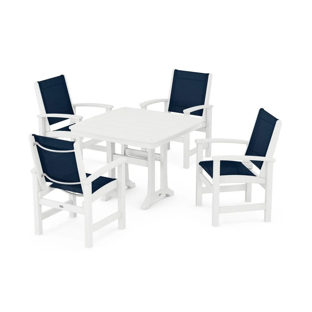 POLYWOOD® - Coastal 5-Piece Dining Set with Trestle Legs - PWS966 - Image 34