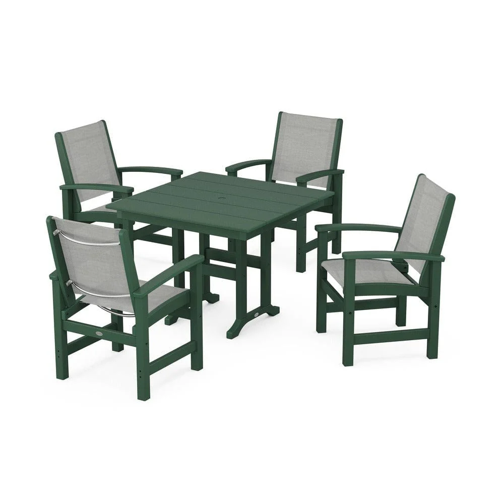 POLYWOOD® - Coastal 5-Piece Farmhouse Dining Set - PWS1141 - Image 105