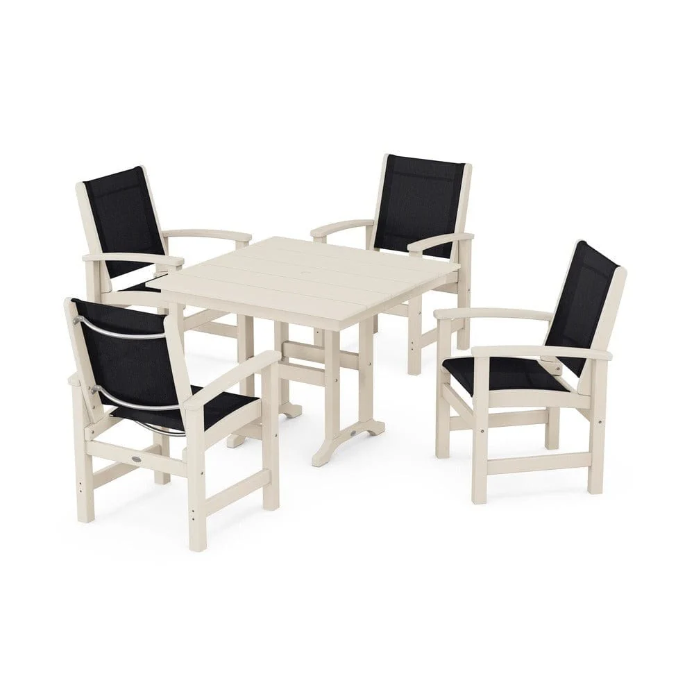 POLYWOOD® - Coastal 5-Piece Farmhouse Dining Set - PWS1141 - Image 110