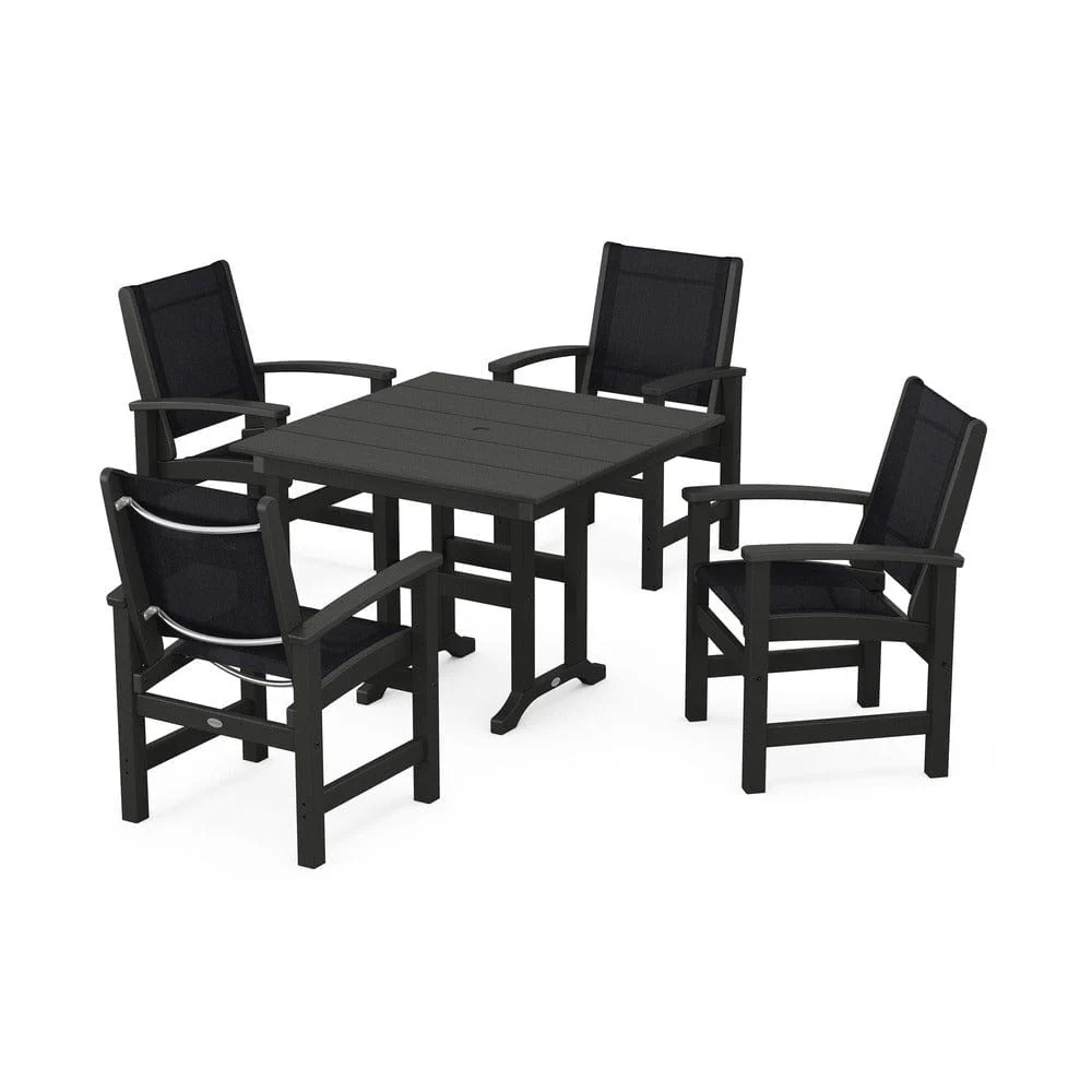 POLYWOOD® - Coastal 5-Piece Farmhouse Dining Set - PWS1141 - Image 12