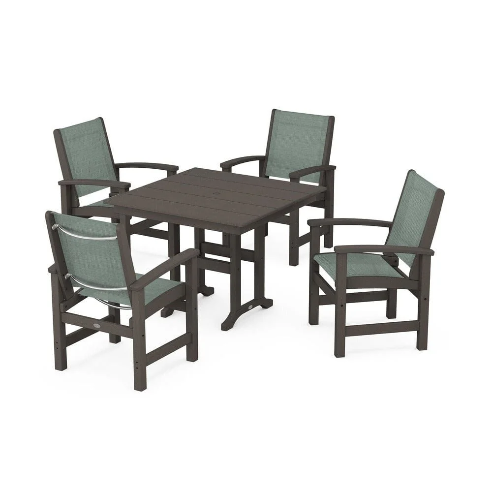 POLYWOOD® - Coastal 5-Piece Farmhouse Dining Set - PWS1141 - Image 14