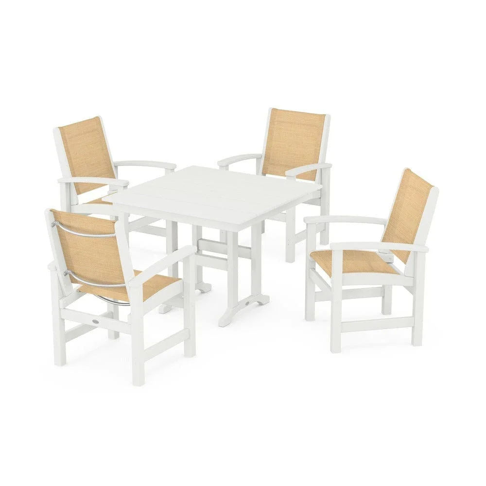 POLYWOOD® - Coastal 5-Piece Farmhouse Dining Set - PWS1141 - Image 17
