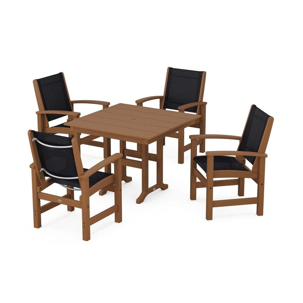 POLYWOOD® - Coastal 5-Piece Farmhouse Dining Set - PWS1141 - Image 18