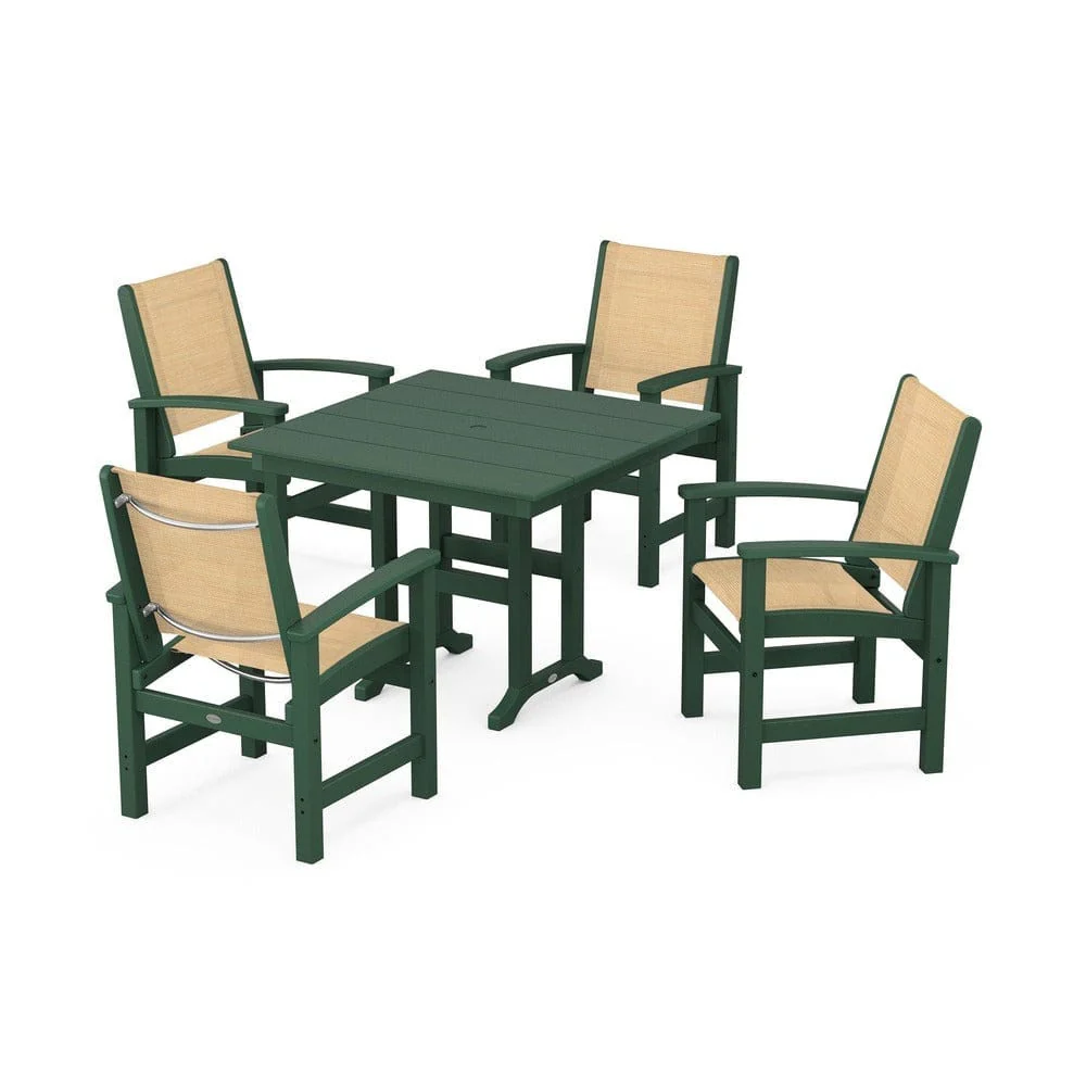 POLYWOOD® - Coastal 5-Piece Farmhouse Dining Set - PWS1141 - Image 21