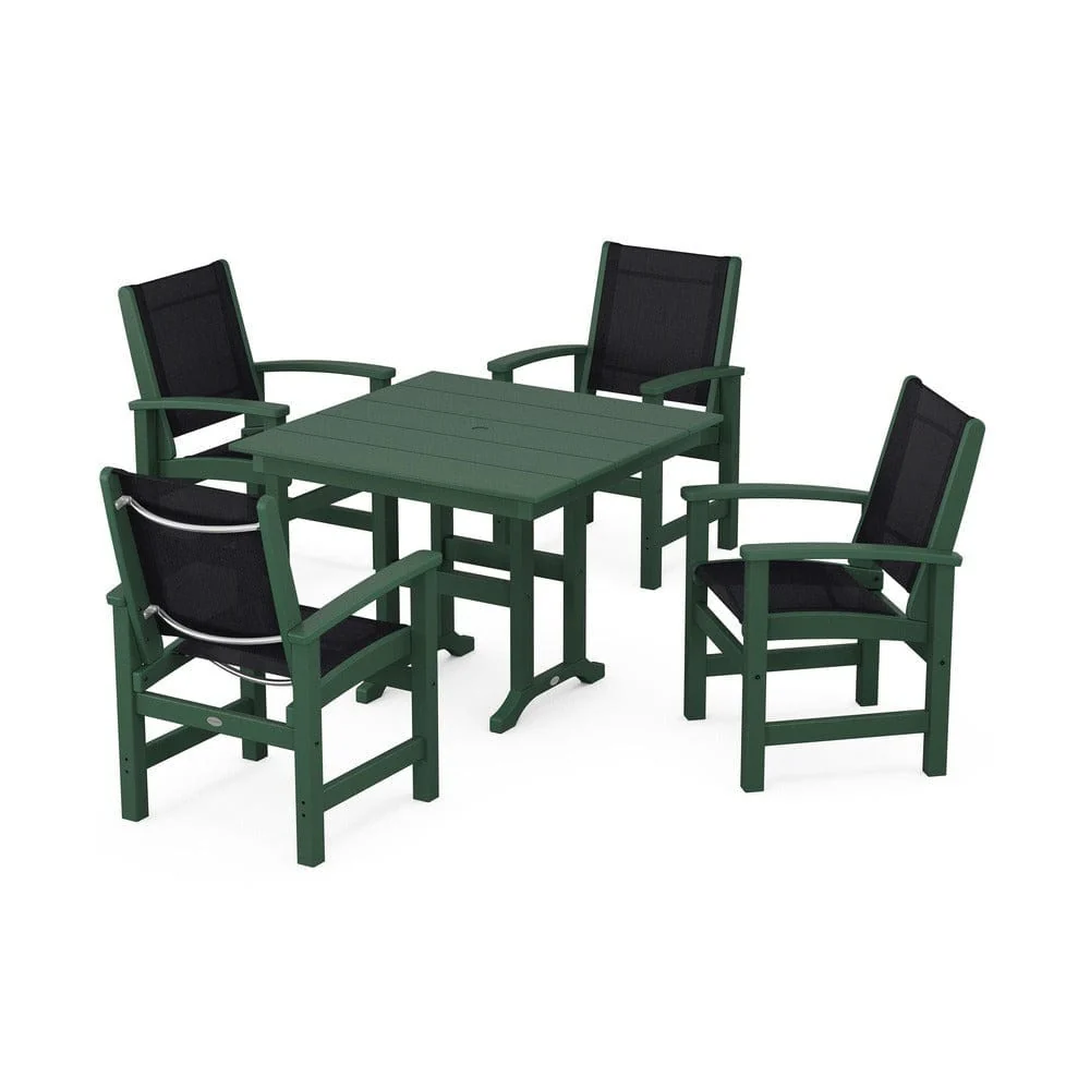 POLYWOOD® - Coastal 5-Piece Farmhouse Dining Set - PWS1141 - Image 23