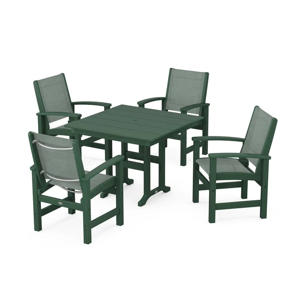 POLYWOOD® - Coastal 5-Piece Farmhouse Dining Set - PWS1141 - Image 29