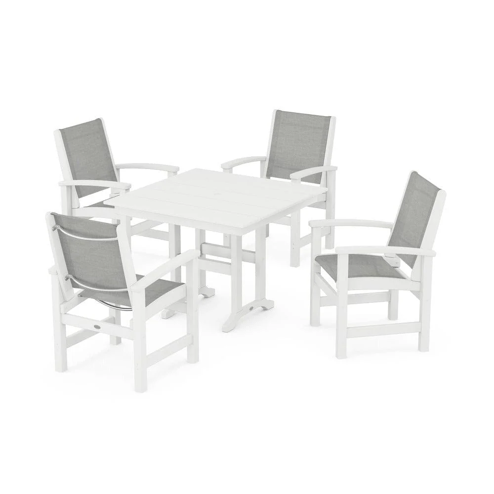 POLYWOOD® - Coastal 5-Piece Farmhouse Dining Set - PWS1141 - Image 31