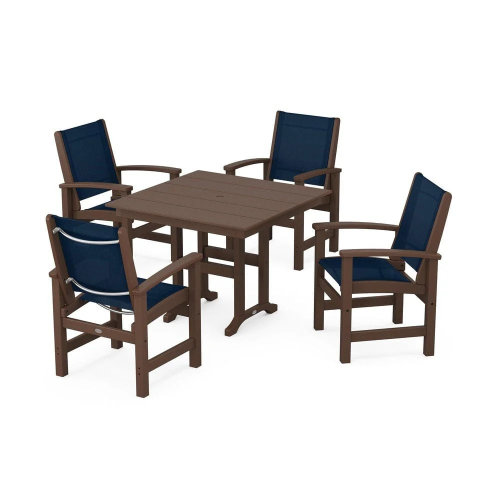 POLYWOOD® - Coastal 5-Piece Farmhouse Dining Set - PWS1141 - Image 36