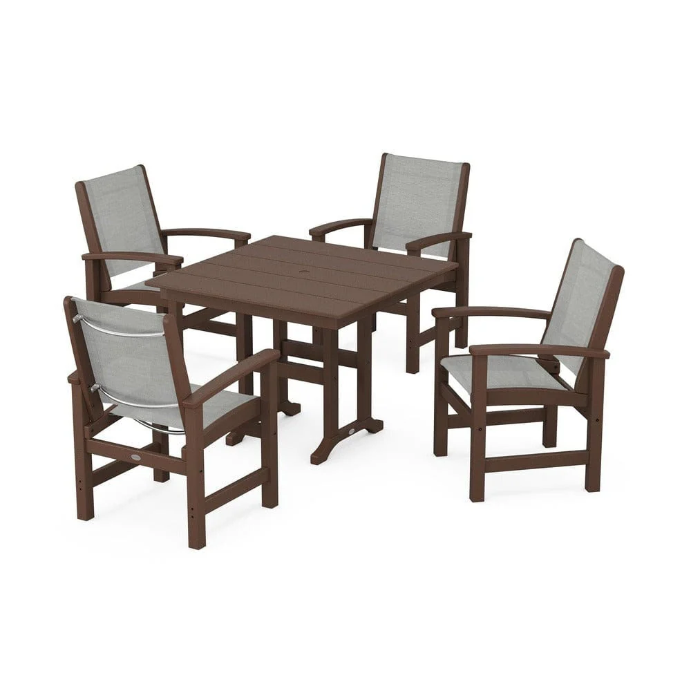 POLYWOOD® - Coastal 5-Piece Farmhouse Dining Set - PWS1141 - Image 37