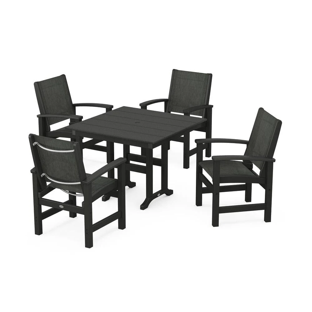 POLYWOOD® - Coastal 5-Piece Farmhouse Dining Set - PWS1141 - Image 46