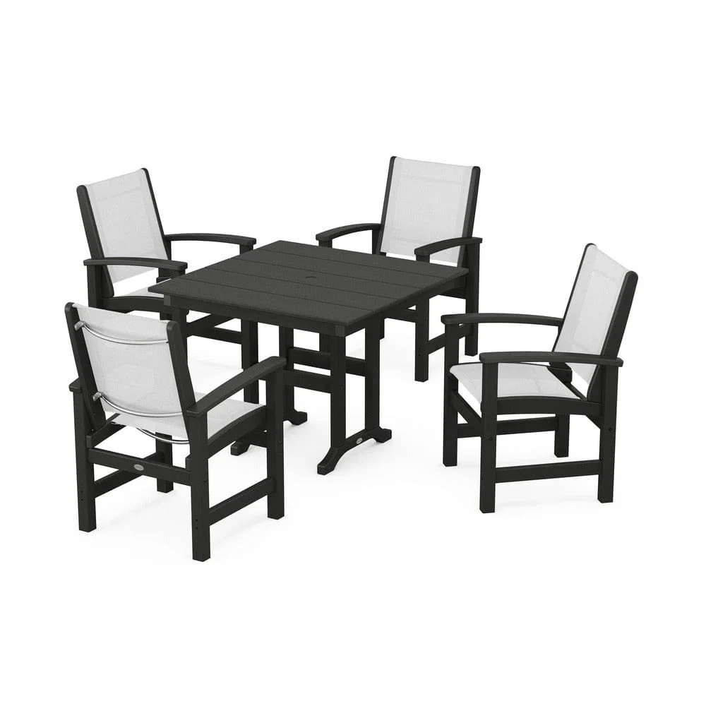 POLYWOOD® - Coastal 5-Piece Farmhouse Dining Set - PWS1141 - Image 47