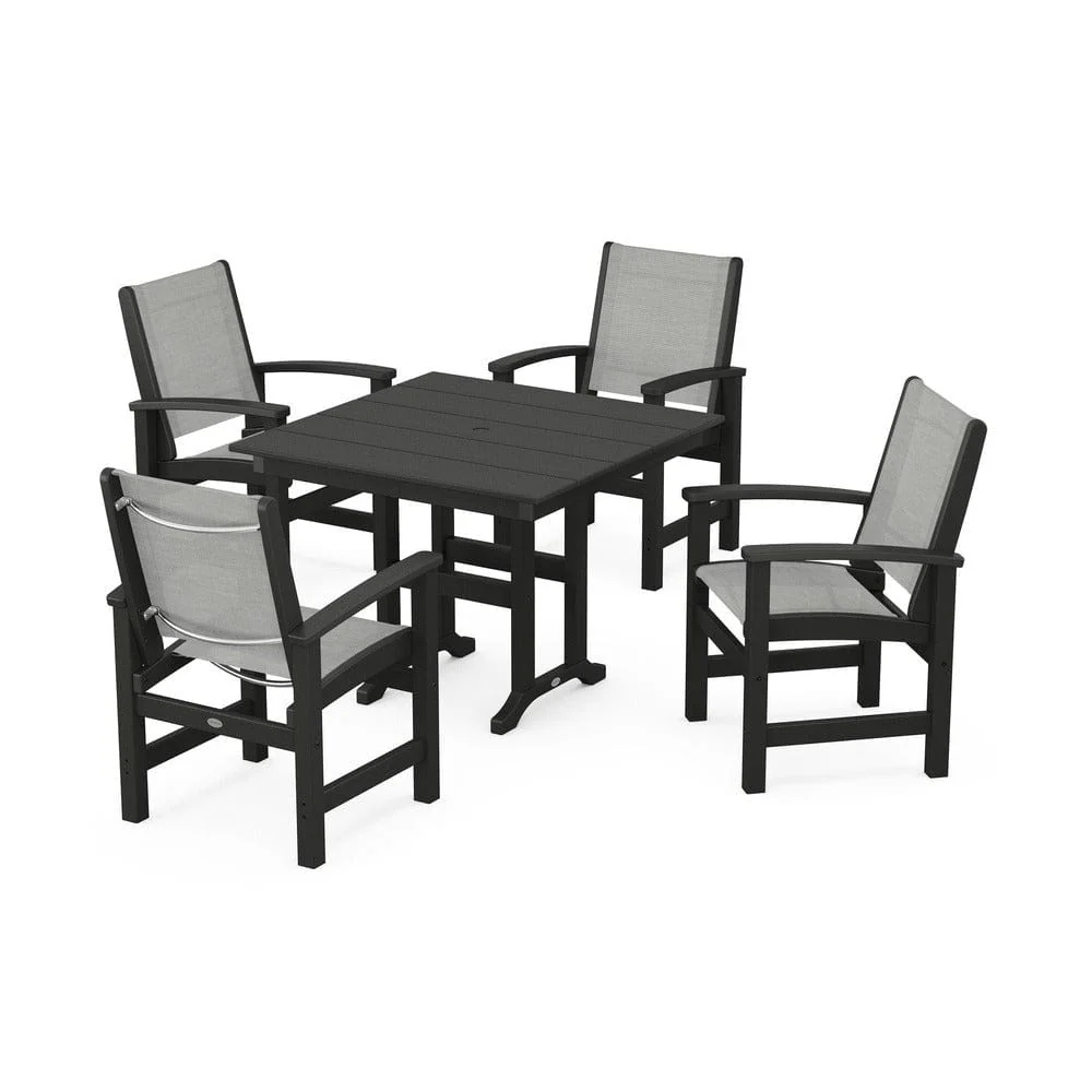POLYWOOD® - Coastal 5-Piece Farmhouse Dining Set - PWS1141 - Image 49