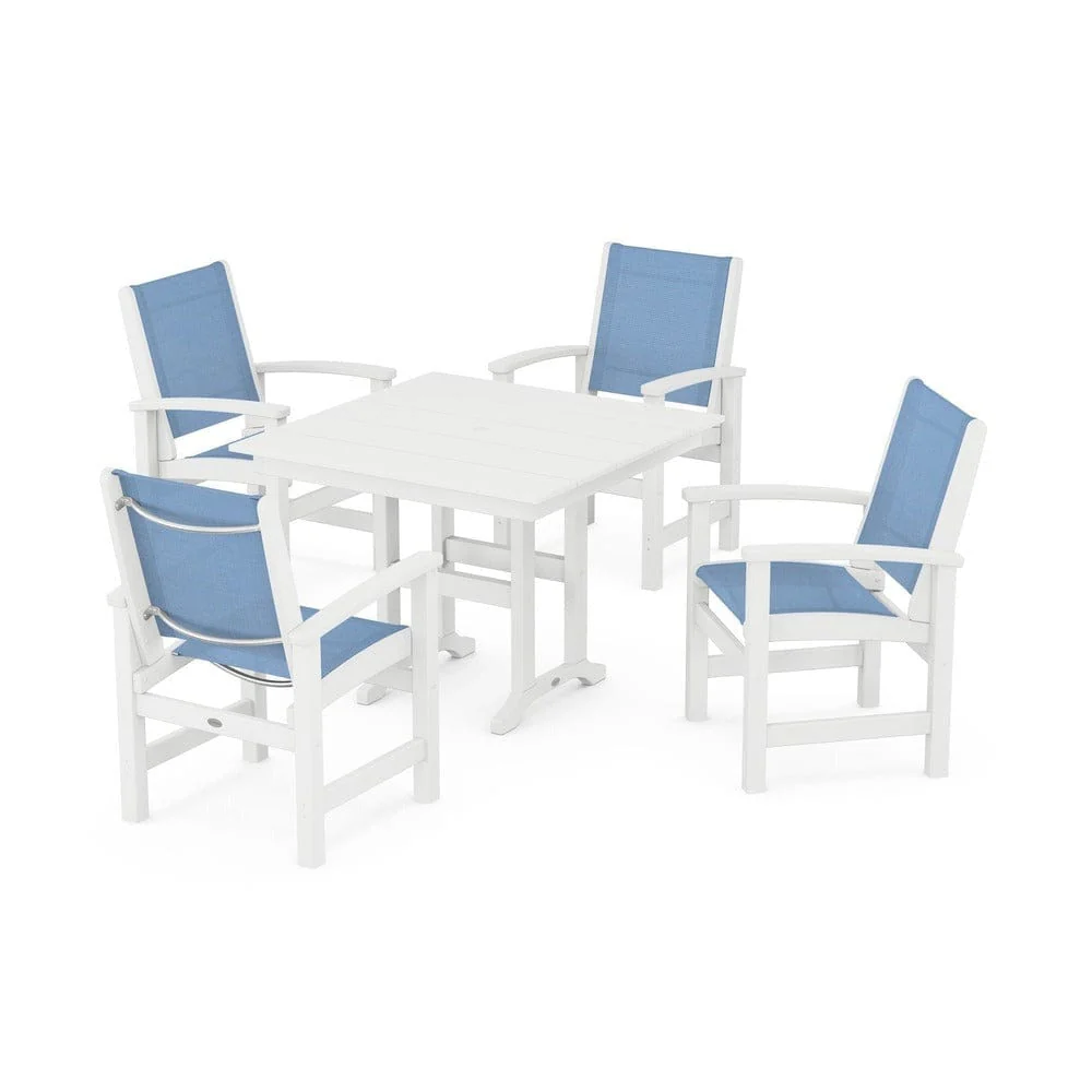POLYWOOD® - Coastal 5-Piece Farmhouse Dining Set - PWS1141 - Image 52