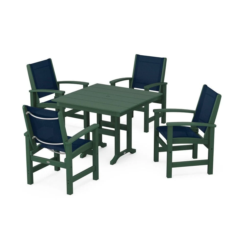 POLYWOOD® - Coastal 5-Piece Farmhouse Dining Set - PWS1141 - Image 54