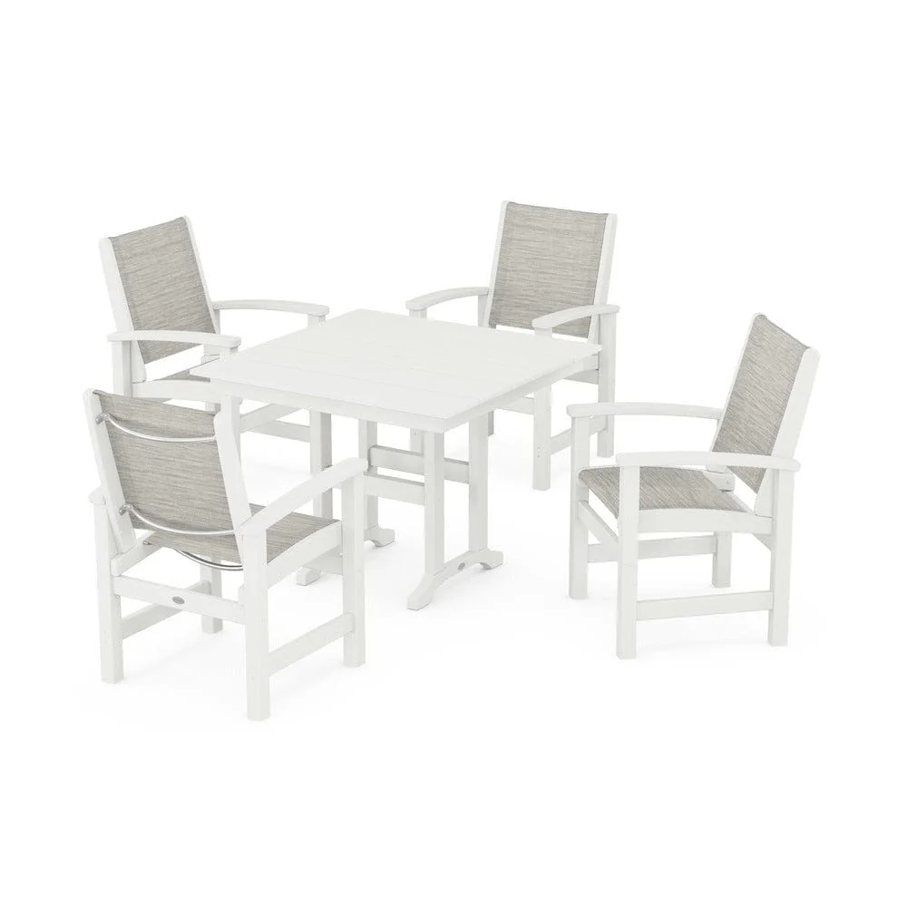 POLYWOOD® - Coastal 5-Piece Farmhouse Dining Set - PWS1141 - Image 58