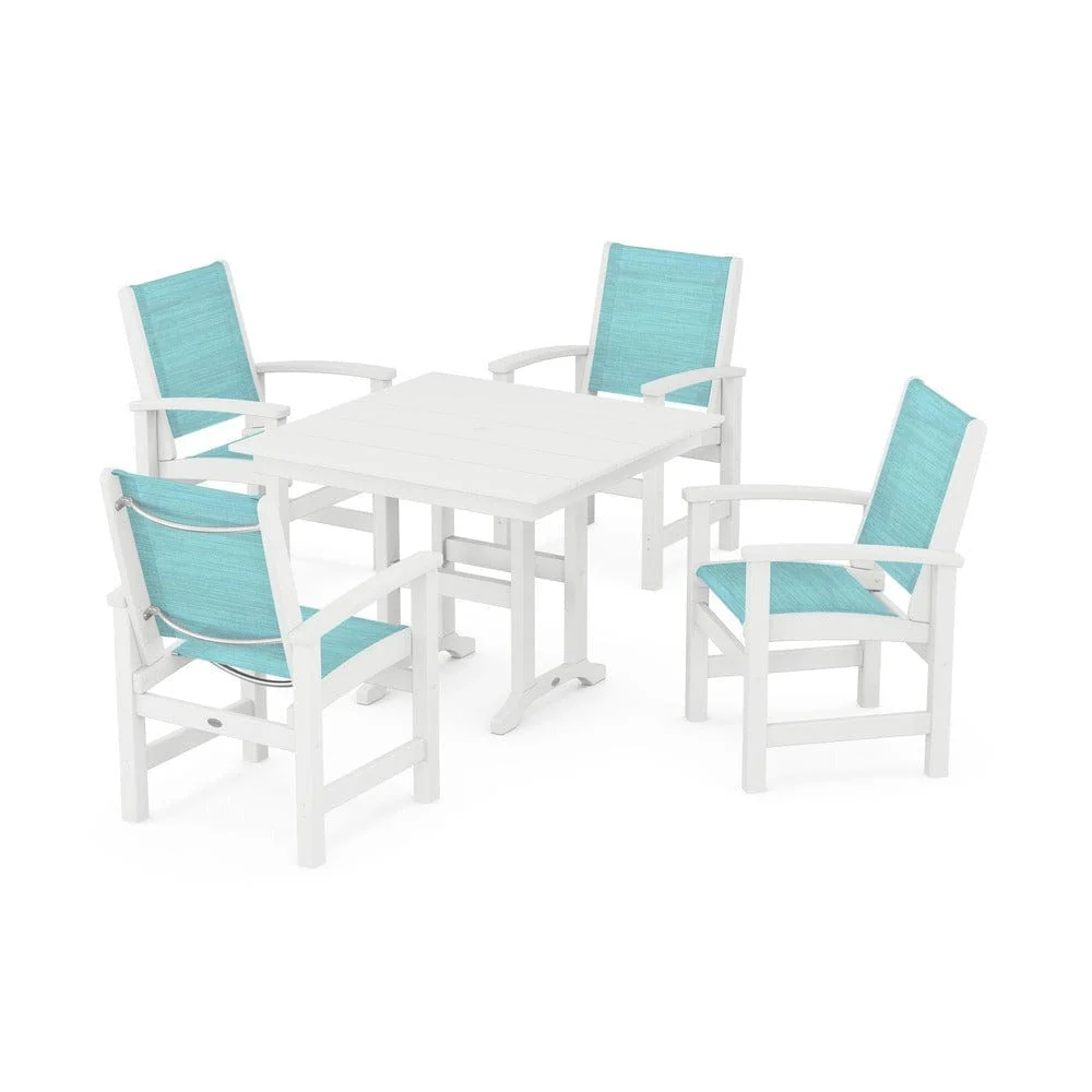 POLYWOOD® - Coastal 5-Piece Farmhouse Dining Set - PWS1141 - Image 61