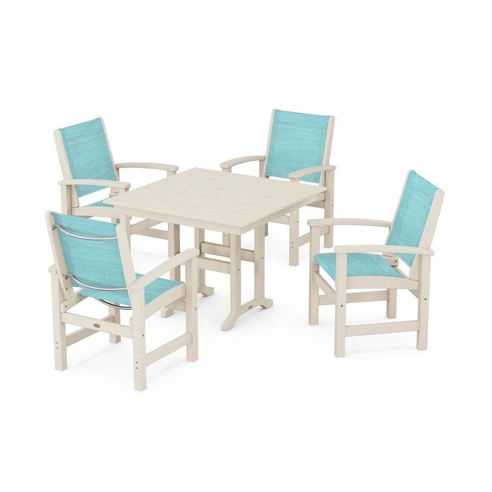 POLYWOOD® - Coastal 5-Piece Farmhouse Dining Set - PWS1141 - Image 63